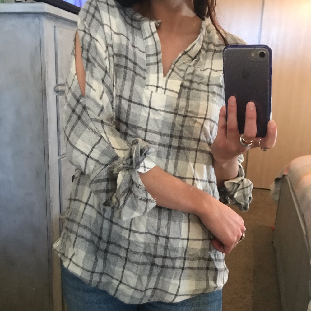 Plaid blouse